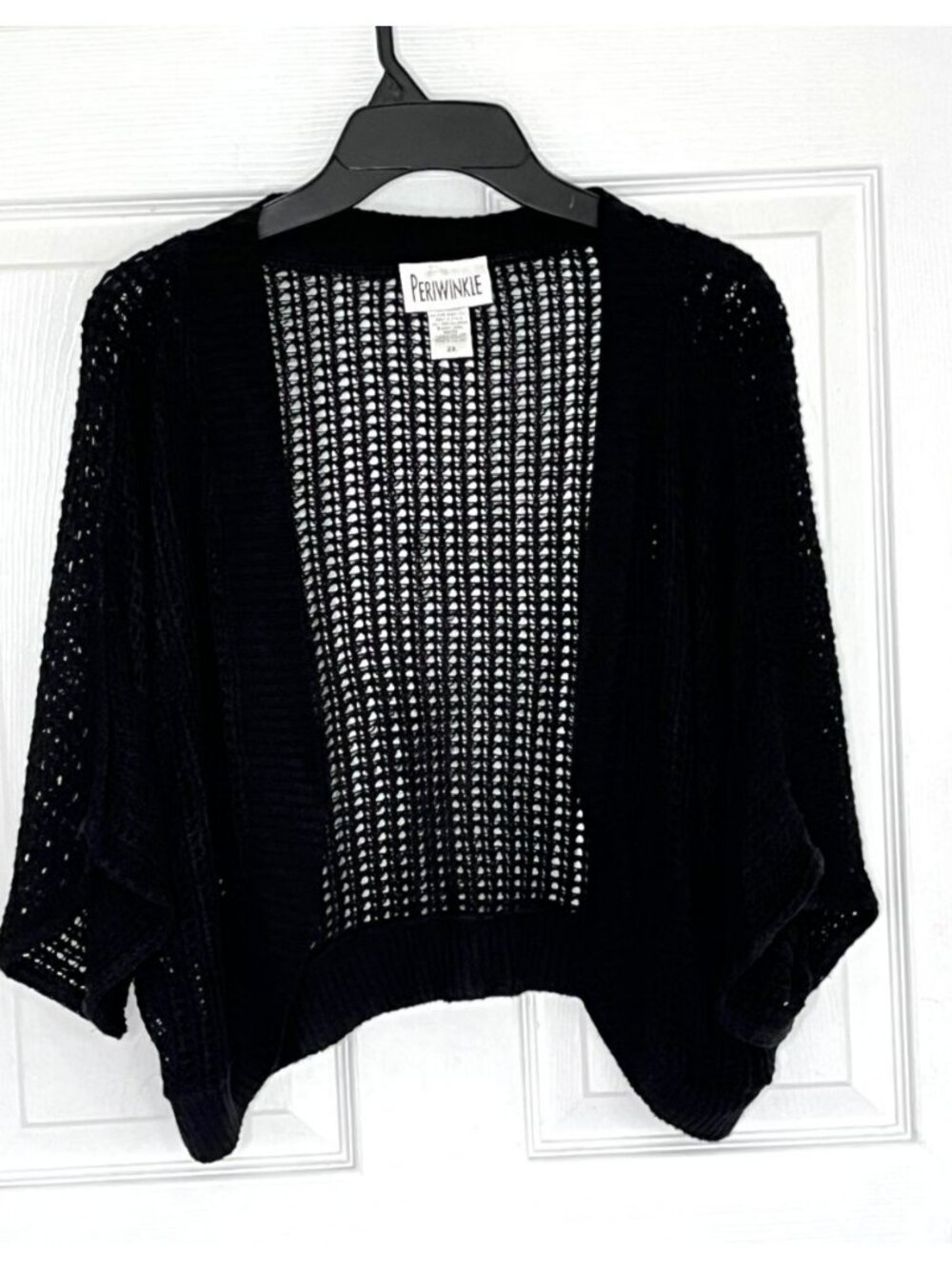 Open Knit Cardigan Bolero 2X Cropped Whimsigoth Minimalist Dark Fairy Office USA